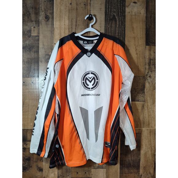 🔥 Moose Racing Men’s XL Sahara Racewear Motocross Jersey Orange LS 🔥 - Picture 1 of 15